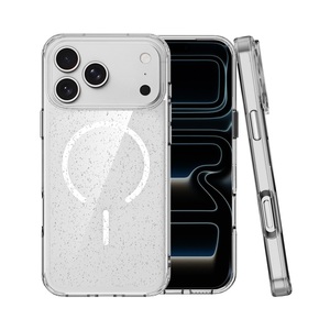 Source Manufacturer 2.5mm Glitter Clear PC Magnetic Case Anti Yellow for iPhone 17 <b>18</b> Pro Max - Product Image 1