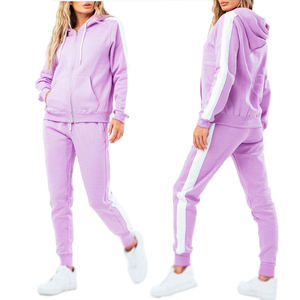 Conjuntos de pantalones de chándal con capucha y cremallera completa informal con logotipo personalizado para mujer Otoño Invierno Verano Ropa deportiva Sudaderas estampadas - Product Image 1