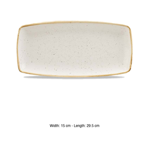 Plateau rectangulaire blanc en pierre Churchil Barley 29,5 x 15 cm pour la restauration, l'hôtellerie et la vente en gros de vaisselle - Product Image 3
