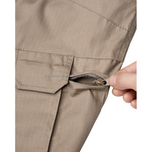 Pantalones cortos cargo de cintura elástica para hombre al por mayor, pantalones cortos de trabajo profesional ligeros personalizables, Capucha forrada, logotipo liso impreso - Product Image 5