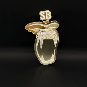 สร้อยคอจี้เพชร CZ สไตล์ฮิปฮอป สแตนเลสสตีลสั่งทำพิเศษ - Product Image 1