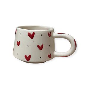 Heart Patterned <b>Mug</b> Handmade Ceramic <b>Mug</b> Natural Elegance and Sophistication Combined - Product Image 2