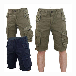 Shorts de Mezclilla para Hombre, Estilo Cargo, 100% Algodón, Sólidos, Casuales, para el Hogar, Ajuste Fácil, Venta al Por Mayor - Product Image 2