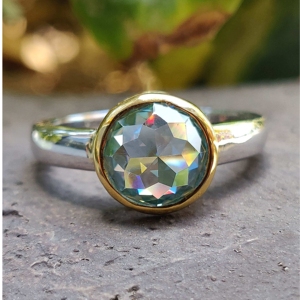 Joyería de lujo Rose Cut Vvs D Moissanite Diamond Anillo de Bodas de compromiso para mujeres Hecho en oro sólido de 10K - Product Image 1