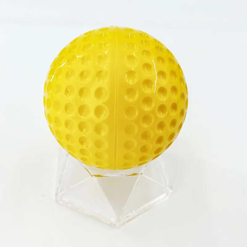 Wholesale 12 inch Yellow PU Yellow Adult Pitching Machine Sports Training Dimpled Baseball Balls