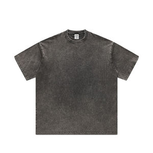 Acid Wash Casual Oversize T-shirt en coton pour homme - Product Image 3