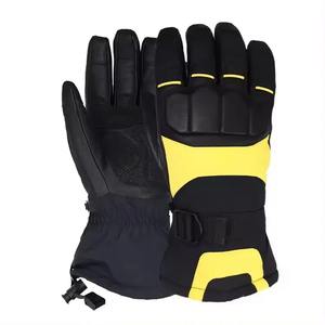 Gants de neige d'hiver pour hommes de haute qualité Taux bon marché Gants de ski imperméables coupe-vent Meilleur matériau en cuir chaud de haute qualité - Product Image 5