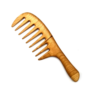 Usine Nouvelle Arrivée Logo Personnalisé Écologique Bambou Large Dent Cheveux Peigne Écologique Démêlant Massage Anti-statique Cheveux Peignes - Product Image 3