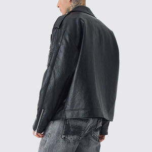 Chaqueta de piel de oveja de piel de vaca de peso pesado para hombre, diseño adecuado para la temporada de invierno, precio barato, piel de oveja sintética - Product Image 2