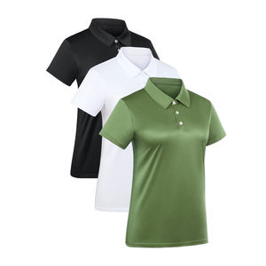 Camiseta de Golf de Manga Corta para Mujer, Transpirable, Informal, Ligera, de Tela Jersey, con Logotipo Personalizado Bordado - Product Image 6