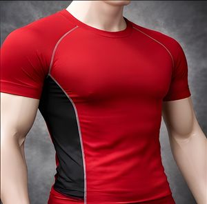 เสื้อยืดออกกำลังกายผู้ชาย ผ้าคอตตอนผสมสแปนเด็กซ์ ยืดหยุ่น ระบายอากาศ กระชับกล้ามเนื้อ แขนสั้น - Product Image 4