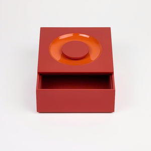 Red Lacquered Multi Compartment Box With Oval Square Round Lids Decorative Storage Organizer <b>Boxes</b> For Jewelry <b>Makeup</b> Home - Product Image 4