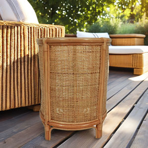 Panier de vase de planteur de sangle de rotin naturel traditionnel préféré pour le stockage - Product Image 2