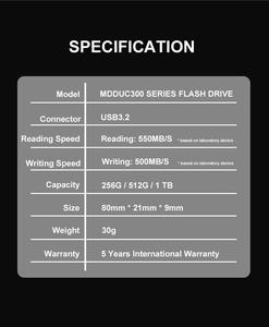 Unidad Flash USB de Estado Sólido de Alta Velocidad 3.0, Transferencia Ultra Rápida, 256, 512, 1 TB, Almacenamiento para Computadora, Interfaz USB 2.0, Empaquetada - Product Image 4