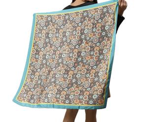 Écharpes carrées en jacquard imprimé 100% soie, luxueuses et faites à la main, style été, design personnalisable, ajout de couleur pour plus d'élégance - Product Image 3