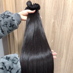 PRECIO DE FÁBRICA SOLO DONANTE HUESO RECTO SUPER DOBLE NEGRO NATURAL PARA HACER PELUCAS EXTENSIONES DE CABELLO HUMANO VIETNAMÉS - Product Image 1