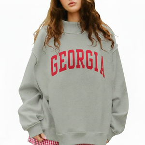 Women Long Autumn Oversized Mockneck Pullover Winter Casual Loose Fit Streetwear <b>Top</b> for Soft Warm Comfortable Everyday Wear - Product Image 1