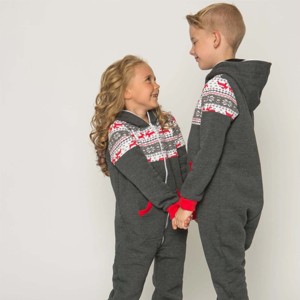 Polaire tendance pour enfants Onesie Zipper-Confortable et doux pour une utilisation toute la journée-Parfait pour se prélasser et jouer - Product Image 1