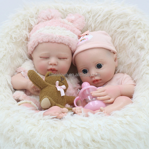 Poupées de bébé Reborn en Silicone, corps entier, jumeaux, garçon et fille, 13 pouces, véritable poupée de bébé, doux au toucher - Product Image 4