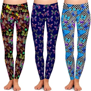 Mallas personalizadas de gimnasio para mujer, pantalones de yoga de entrenamiento de cintura alta, mallas sin costuras, mallas de sublimación, cintura cruzada - Product Image 2