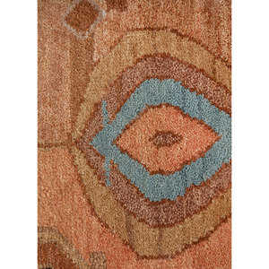 Manchaha Classic Large Area Wool & <b>Silk</b> Hand Knotted Rugs <b>Red</b> Orange Geometric Pattern for Home Hallway-Model Lub-119 for Teens - Product Image 3