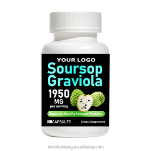 Capsules d'extrait de graines de corossol 1200mg d'approvisionnement personnalisé Approvisionnement en 30 jours <span class=keywords><strong>Guanabana</strong></span> Annona Graviola Antioxydant efficace - Product Image 1