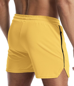 Shorts de sport pour hommes, légers, avec poche zippée, sans doublure, pour la salle de sport, la course à pied, logo personnalisé, vente en gros directe d'usine, nouveauté - Product Image 3