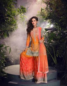 Ready-Made Traditional Pakistani Salwar Kameez for Women with Jharkhand Diamonds Embroidery Silk for Parties & <b>Weddings</b> - Product Image 2