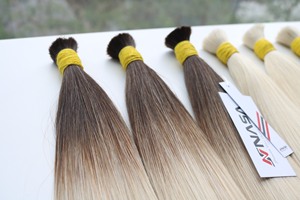 Hot Selling Virgin <b>Hair</b> Extensions - Bulk <b>Hair</b> Ombre <b>Color</b> <b>Hair</b> Extension - Product Image 3