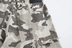 2025 pantalon de travail en coton léger personnalisé avec Double genou survêtement Cargo taille haute Style décontracté pantalon à jambes larges - Product Image 6