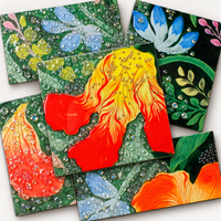 Peintures murales modernes en porcelaine cristalline à motifs floraux, personnalisées, vente en gros, décoration botanique pour la maison, salon - Offre spéciale