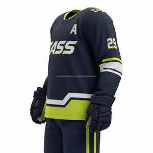 Maillot de hockey sur glace personnalisé, léger, sublimé, uniforme d'équipe respirant, 100% polyester, haute qualité, fournisseur OEM et en gros - Product Image 3