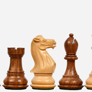 Piezas de Ajedrez Estilo Staunton de Primera Calidad en Madera de Sheesham y Boj, Rey de 4 Pulgadas - Product Image 1