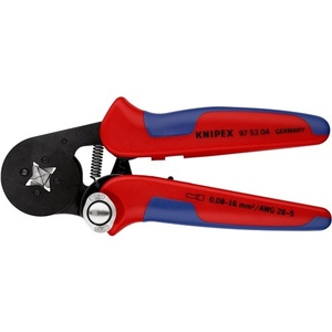 Pince à sertir les extrémités des fils KNIPEX, poignées multi-composants polies, longueur totale 180 mm, 0.08 10.0 + 16.0, accessoire de gestion des câbles - Product Image 1