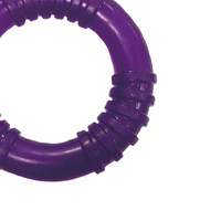 Jouet à mâcher circulaire en plastique durable pour chiens, avec fonction couineuse et facile à mâcher, jouet pour animaux qui nettoie les dents, en promotion