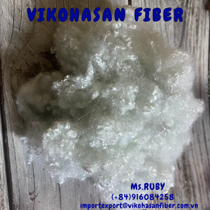 7D HCS Grado Blanco Reciclado de Fibras discontinuas de poliéster (PSF) Siliconized Ignífugo para el hogar Suave Textiles y Juguetes - Product Image 5