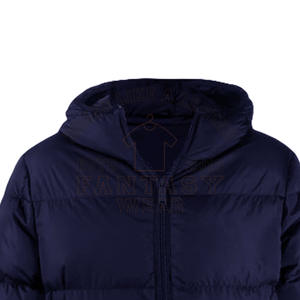 Custom Winter Polyester Zip up Warm <b>Hoodie</b> Jacket Outerwear Padded <b>Quilted</b> Puff Bubble Down Coat Winter Puffer Jacket Mens - Product Image 2