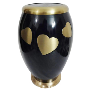 Urne commémorative en métal moderne et élégante pour les cendres Bijoux de souvenir de crémation à la mode avec gravure personnalisée de nom et de date - Product Image 2