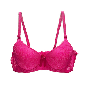 Reggiseno a Coppa Intera in Pizzo da Donna, Morbido e Traspirante, Senza Ferretto, Push-Up, Chiusura Frontale Regolabile, Imbottitura Sottile - Product Image 3