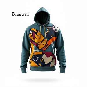 Pull à capuche imprimé durable et écologique personnalisable pour hommes Hiver Casual Essentials Fabricants de vêtements Impression numérique - Product Image 1