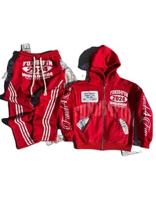 Conjunto Deportivo Térmico de Invierno Personalizado, Sudadera con Capucha y Pantalones Deportivos Estilo Urbano, Lavado Ácido con Impresión Serigrafiada, Chándal para Hombre - Product Image 3