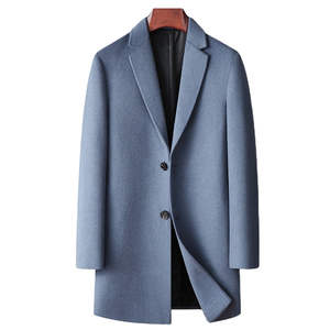 Manteau d'hiver en laine imperméable de luxe pour homme, grande taille, vêtements de rue décontractés, double boutonnage, rembourrage en coton - Product Image 6