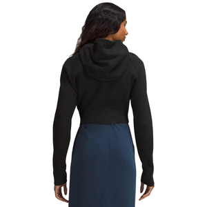 Sweat à capuche anti-rides de haute qualité pour femmes respirant avec logo en peluche personnalisé technique teint en plaine pour la saison d'hiver - Product Image 2