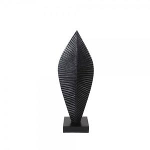 Table de bureau, Sculpture moderne de feuille, Sculpture d'art de Table-noir mat, enduit de poudre, Sculpture finie faite à la main - Product Image 5