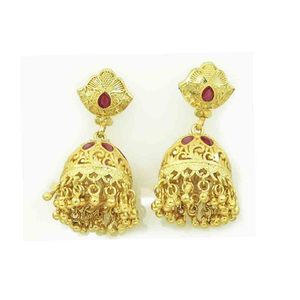 Ensemble de bijoux en laiton plaqué or 14K 18K 24K pour femmes, motif floral, collier et boucles d'oreilles traditionnels, bijoux de mariage - Product Image 4