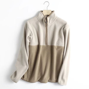 Men Half Zip Sweatshirts Custom Wholesale Hip Hop Street Wear Sweatshirt Men Long Sleeve Men Half Zip Sweatshirts - Product Image 6