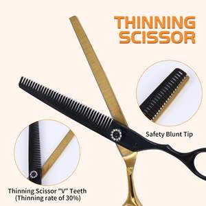 Nouveau couteau-peigne pour animaux de compagnie, durable, en acier inoxydable, pour barbier, droitier, manche en bois moyen, ciseaux de toilettage pour chiens, 26 dents, nettoyage des animaux de compagnie - Product Image 4