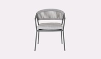 Ensemble de table ronde en acier inoxydable 4 places, design moderne avec une qualité durable, meubles d'extérieur
