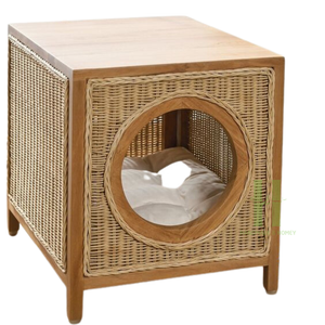 Eco Friendly Rattan Cat Bed Solid Rattan Cat House Best Choice <b>Dog</b> and Cat Kennel with Variety of Design and Color - Product Image 1