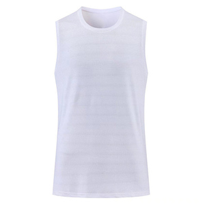 เสื้อกล้ามแขนกุดสำหรับผู้ชายเสื้อออกกำลังกายผ้าฝ้ายสแปนเด็กซ์ระบายอากาศได้โลโก้ตามสั่ง - Product Image 4